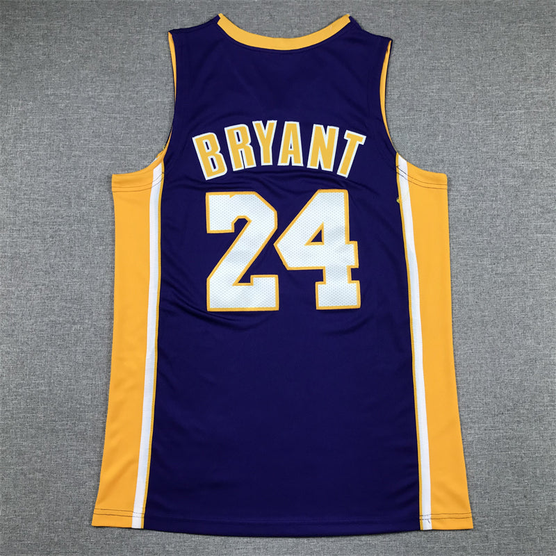 Men's Los Angeles Lakers Kobe Bryant #24 Purple 2007-08 Hardwood Classics Swingman Jersey1