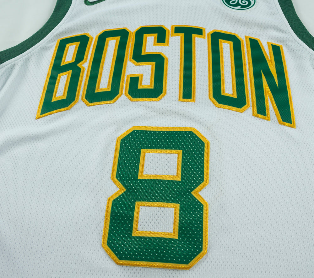 Men's Boston Celtics Kemba Walker #8 White Game Jersey1