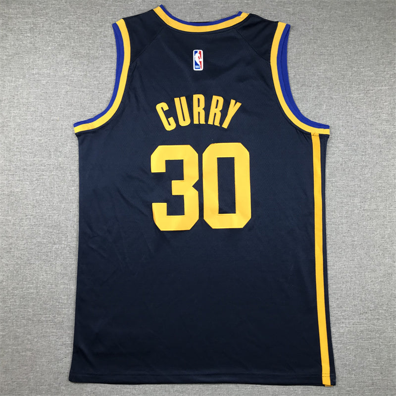 Men's Golden State Warriors Stephen Curry #30 Navy Game Jersey - Statement Edition