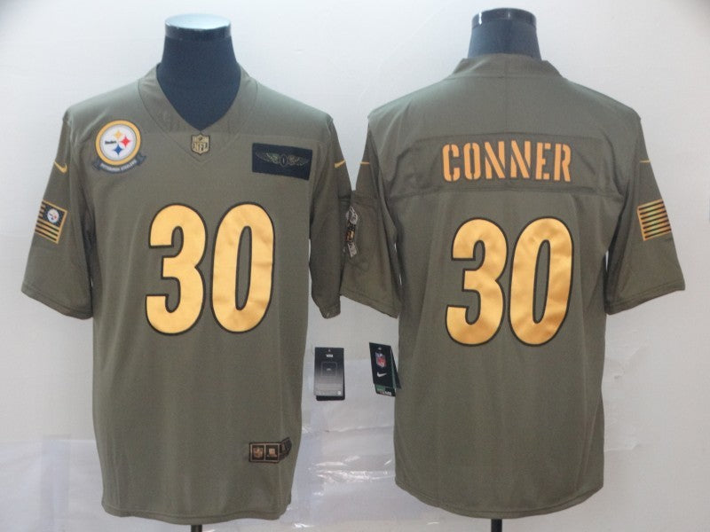 Men's Pittsburgh Steelers James Conner #30 Brown Game Player Jersey1