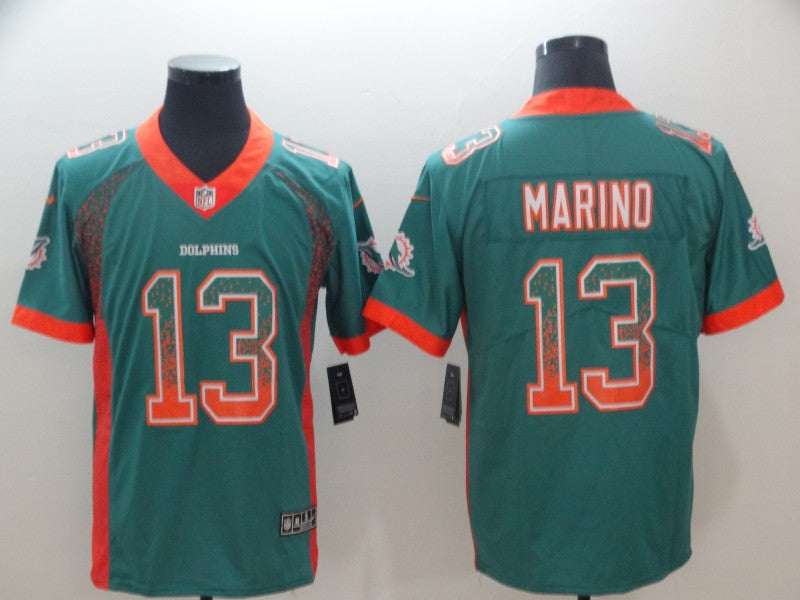 Men's Miami Dolphins Dan Marino #13 Green Alternate Game Jersey1