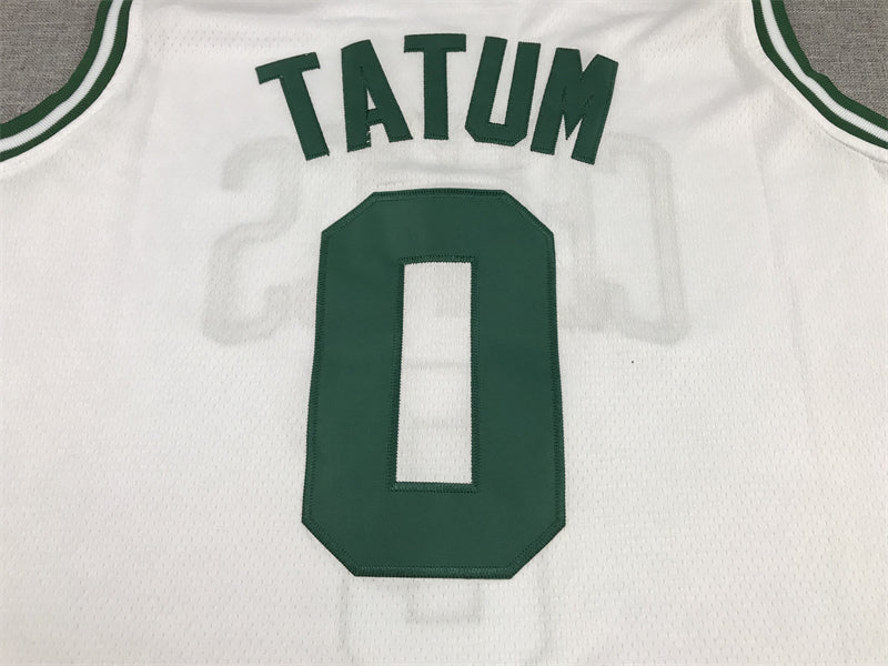 Men's Boston Celtics Jayson Tatum #0 NBA White Swingman Jersey1