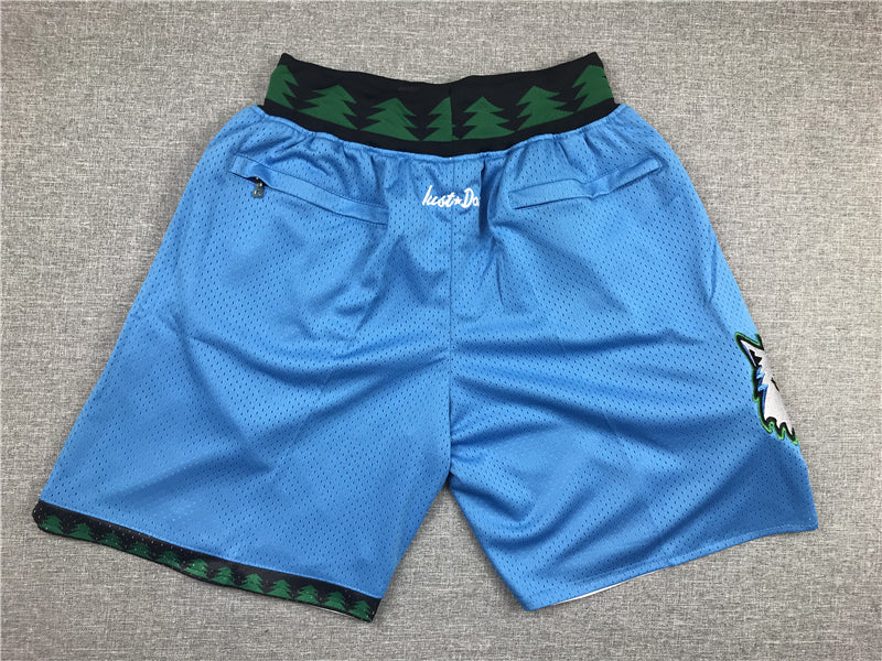 Men's Minnesota Timberwolves Light Blue Basketball Shorts1
