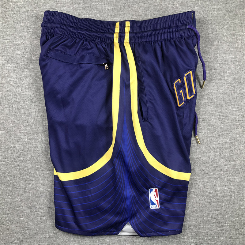 Men's Golden State Warriors Navy Statement Edition Pocket Shorts1