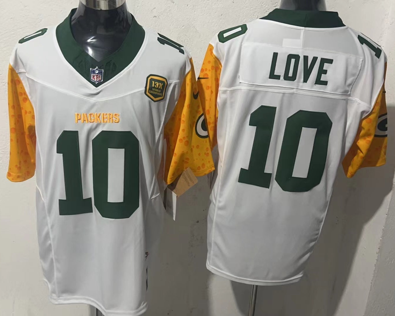 Men's Green Bay Packers Jordan Love #10 White Fashion Player Jersey