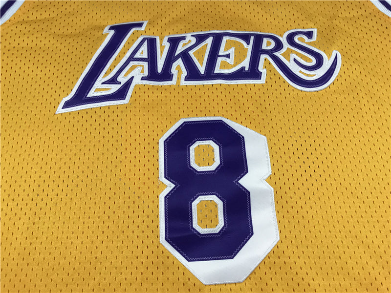Men's Los Angeles Lakers Kobe Bryant 1996-97 Yellow Hardwood Classics Authentic Jersey1