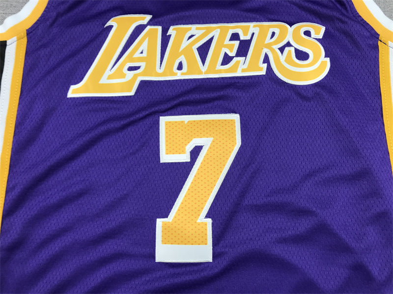 Men's Los Angeles Lakers Carmelo Anthony #7 Purple Fast Break Replica Jersey1