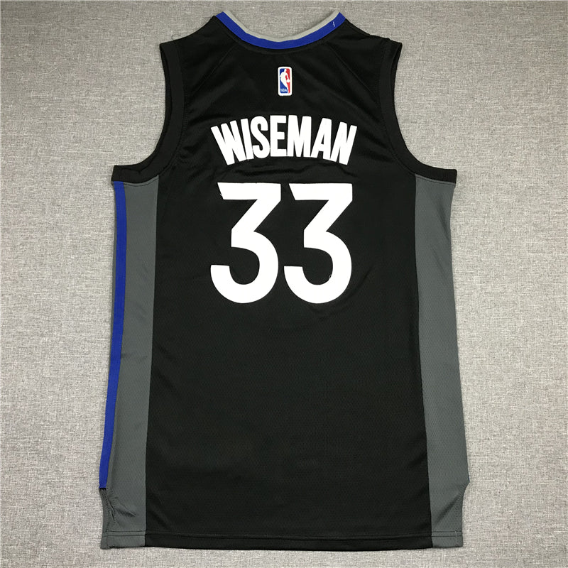 Men's Golden State Warriors James Wiseman #33 Black Swingman Jersey1