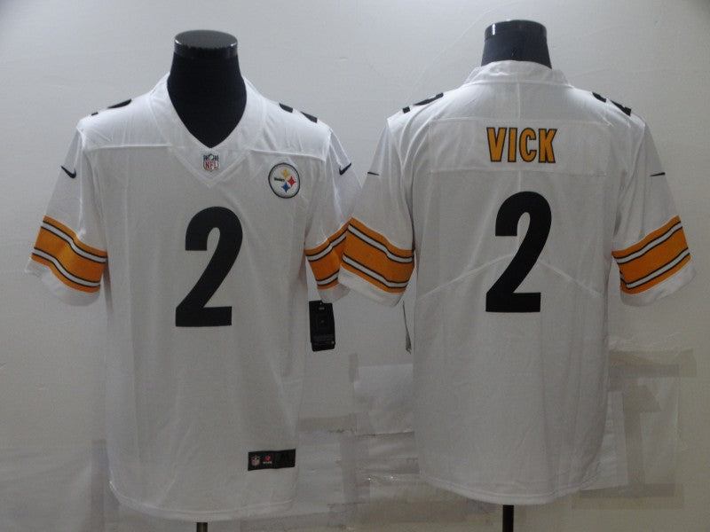 Men's Pittsburgh Steelers Michael Vick #2 White Game Jersey1