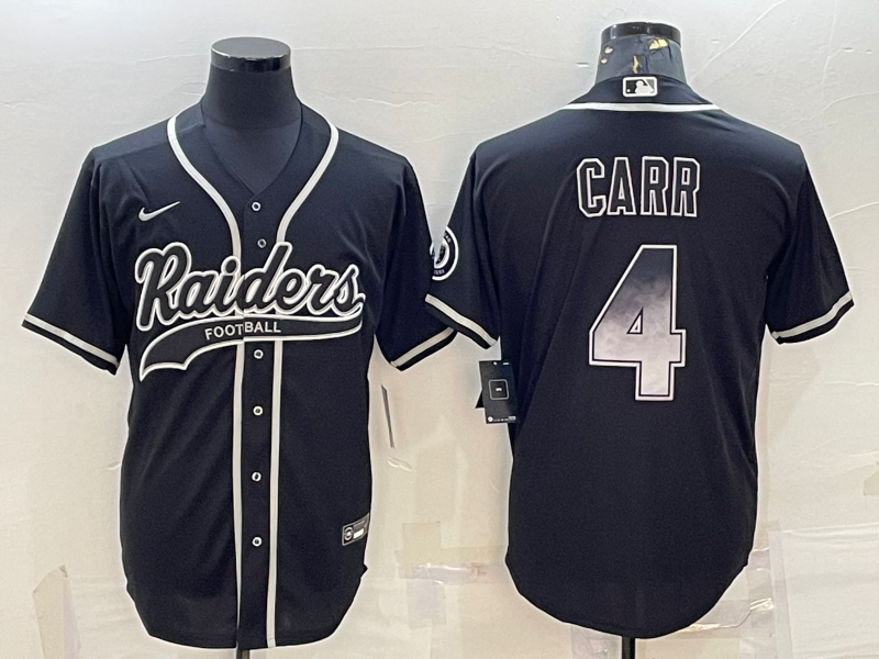 Men's Las Vegas Raiders Derek Carr #4 Black Game Player Jersey1 Joint Edition