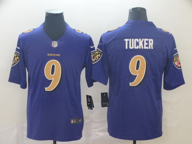 Men's Baltimore Ravens Justin Tucker #9 Purple Alternate Game Jersey1