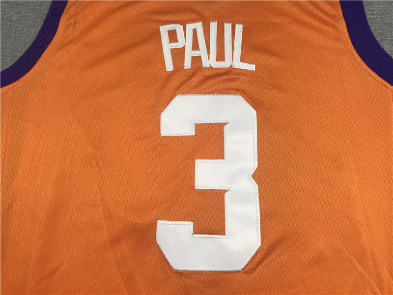 Men's Phoenix Suns Chris Paul #3 Orange Fast Break Team Replica Jersey1