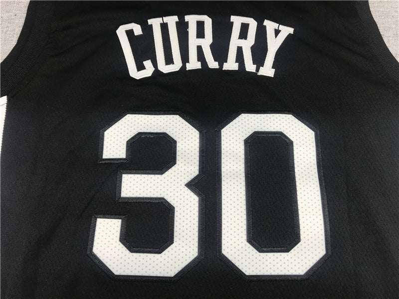 Men's Golden State Warriors Stephen Curry #30 Black Fast Break Replica Jersey1