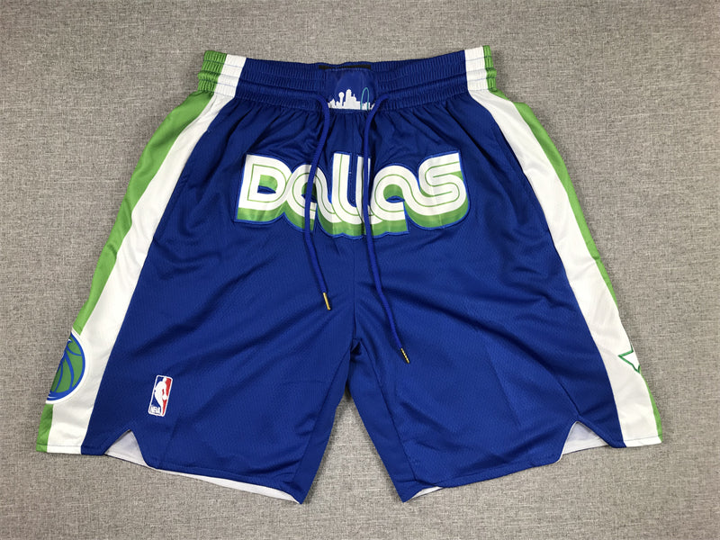 Men's Dallas Mavericks Blue 2022/23 City Edition Basketball Shorts1