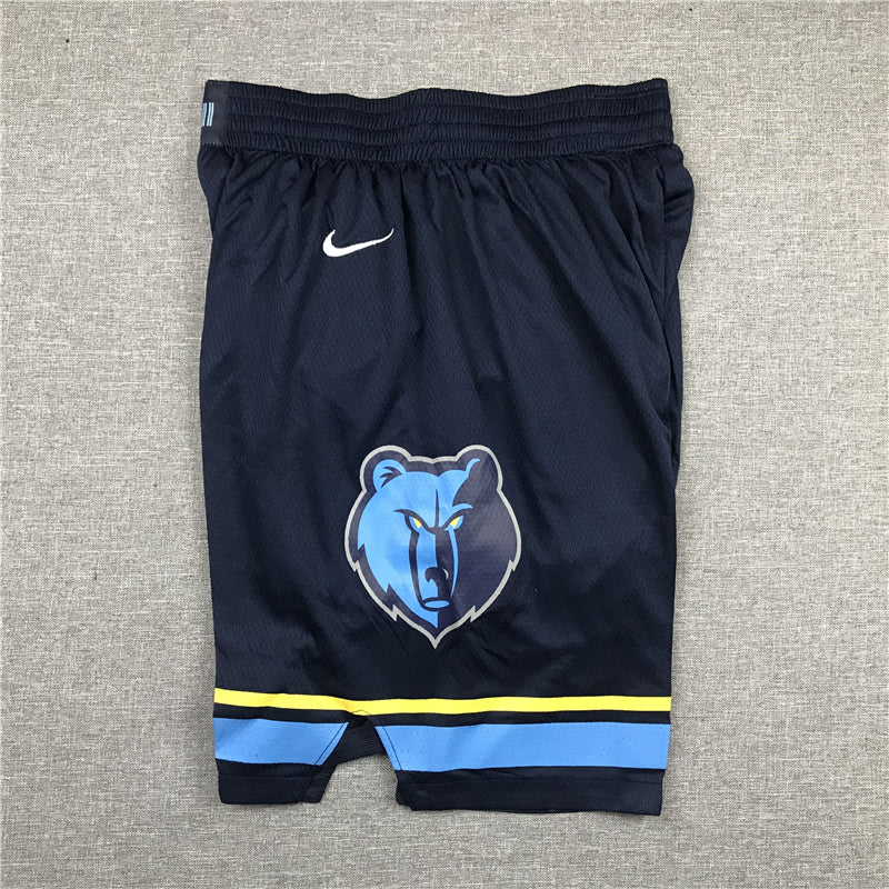 Men's Memphis Grizzlies Navy 2021/22 Icon Edition Basketball Shorts1