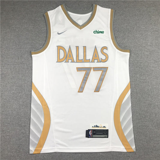 Men's Dallas Mavericks Luka Doncic White 2020/21 Swingman Jersey1 - City Edition