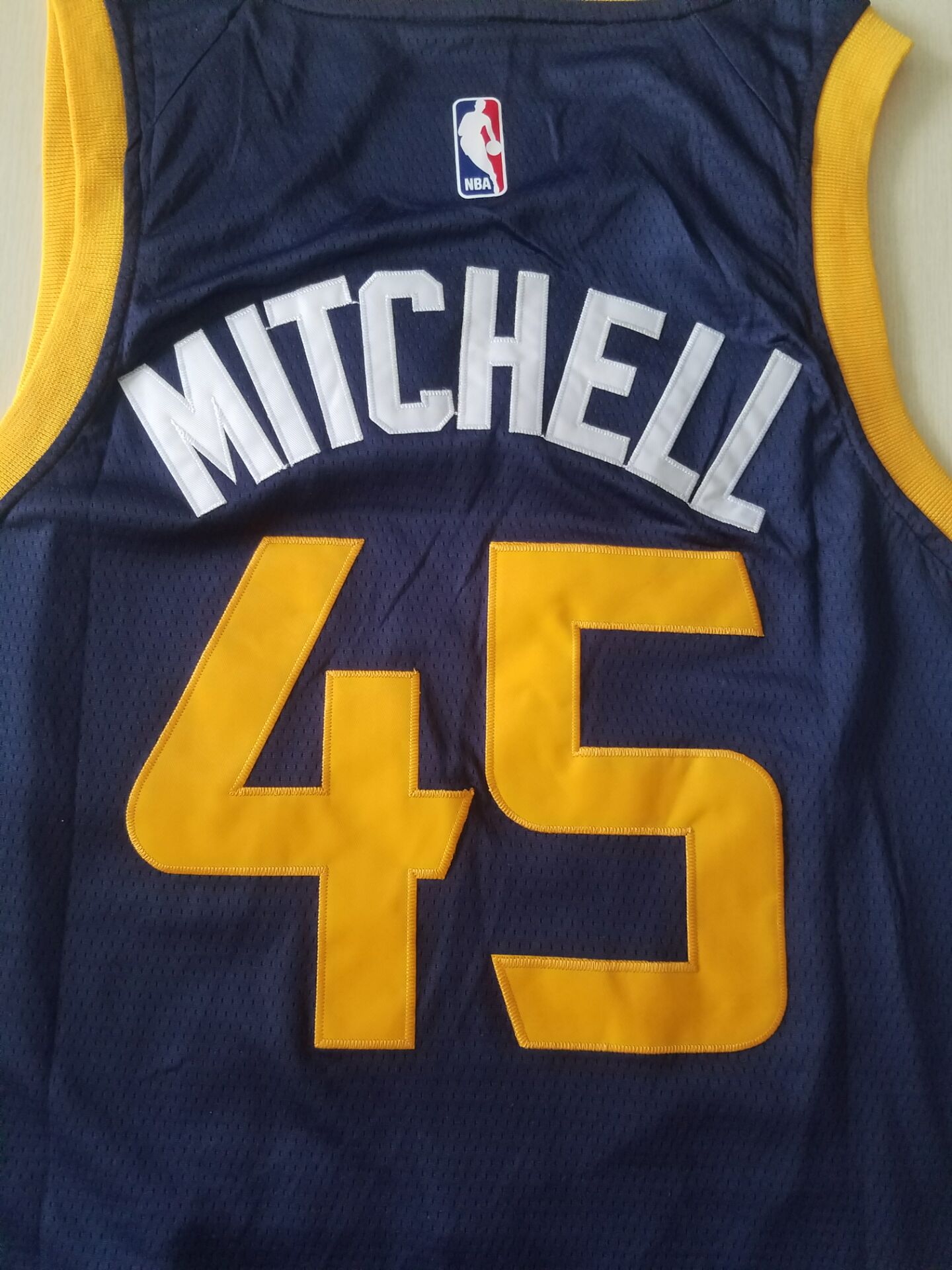 Men's Utah Jazz Donovan Mitchell #45 Navy Replica Swingman Jersey1