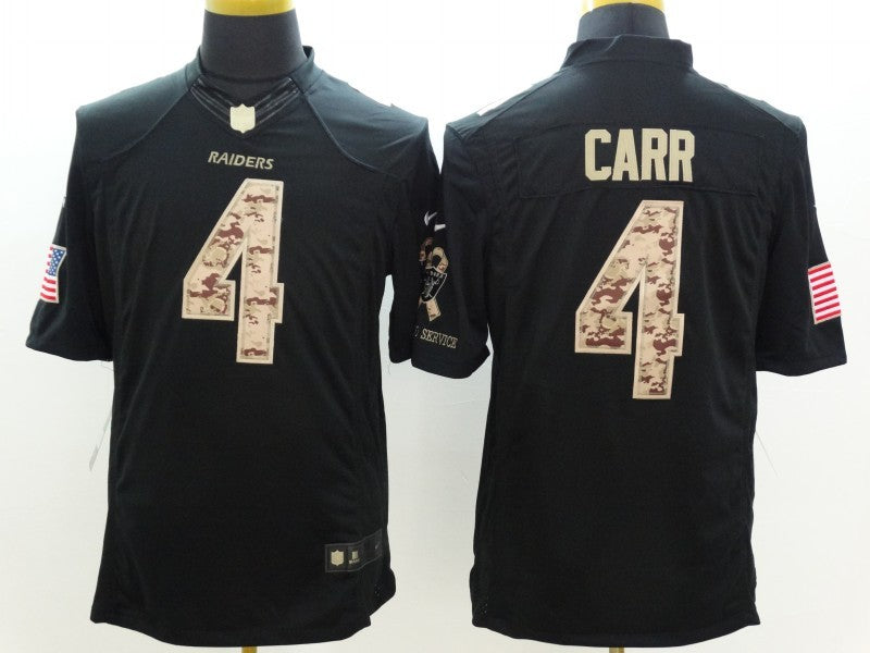 Men's Las Vegas Raiders #4 Derek Carr Black Player Jersey1