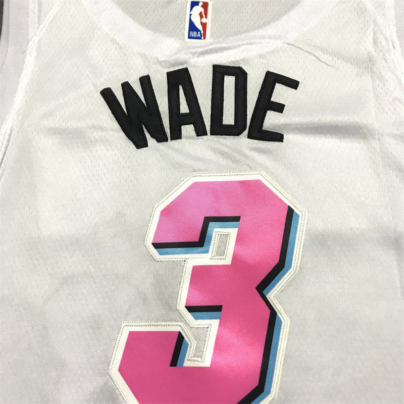 Men's Miami Heat Dwyane Wade #3 White Swingman Jersey1 - City Edition