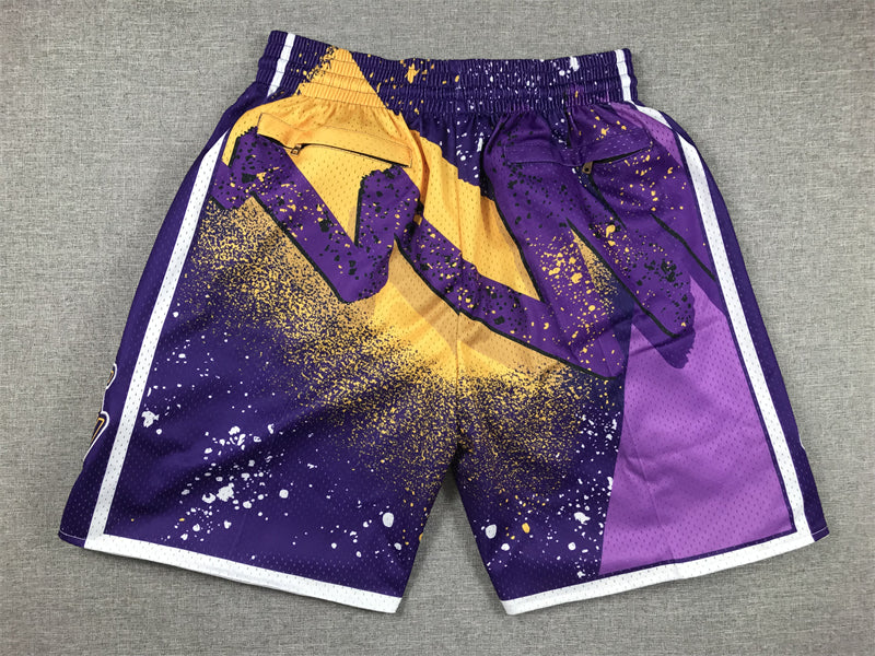 Men's Los Angeles Lakers Purple Swingman Pocket Shorts1