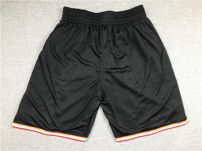 Men's Miami Heat Big Face Black Basketball Shorts1