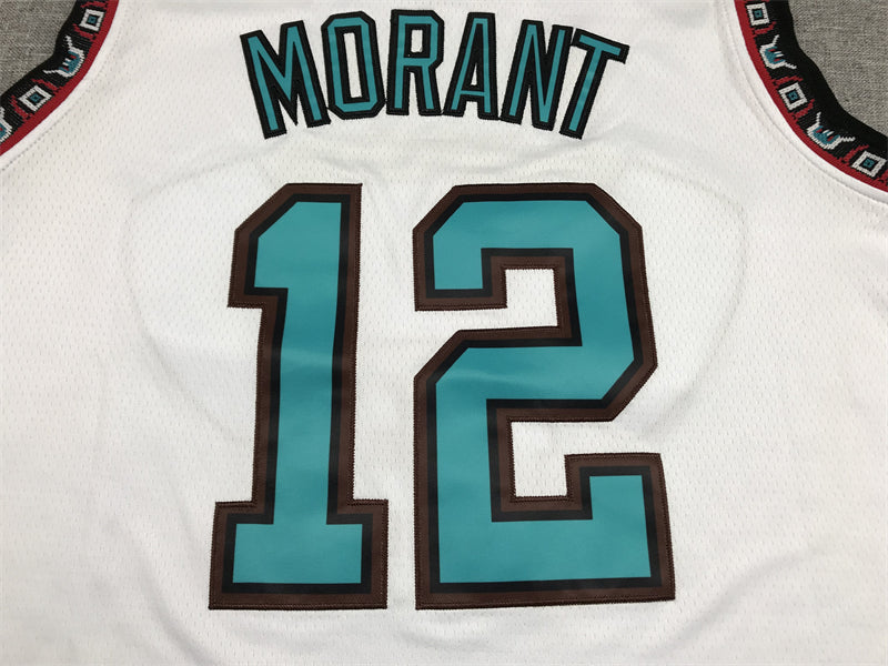 Men's Memphis Grizzlies Ja Morant #12 White Swingman Fashion Jersey1