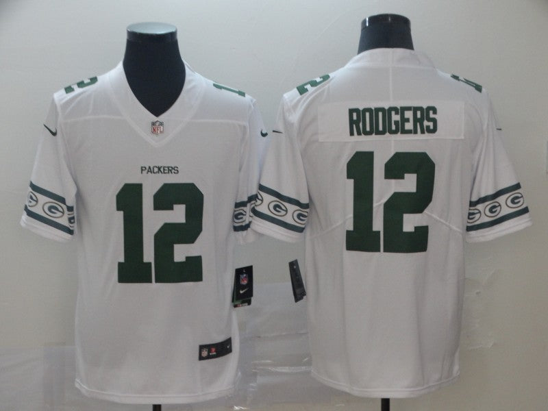 Men's Green Bay Packers Aaron Rodgers #12 White Game Player Jersey1