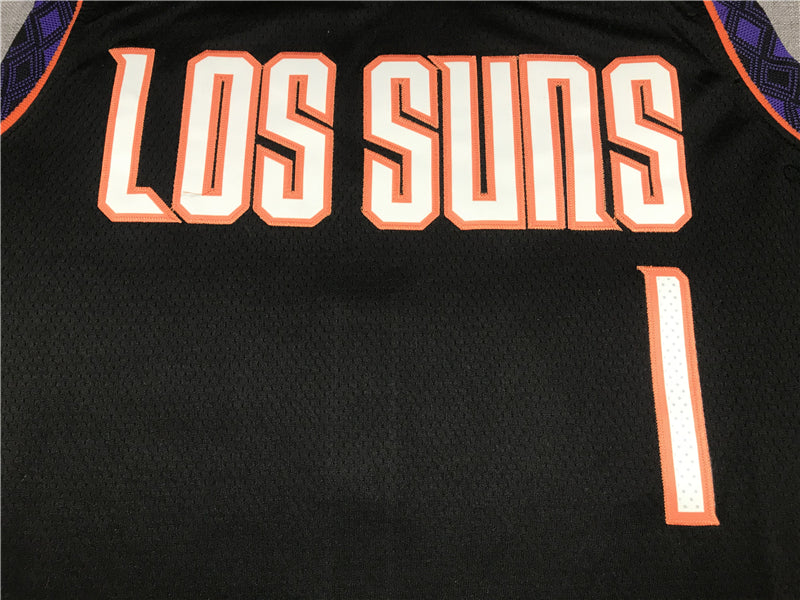 Men's Phoenix Suns Devin Booker #1 Black Replica Jersey1 - City Edition