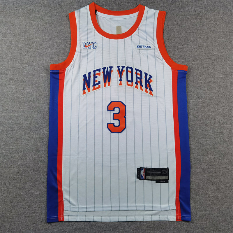 Men's New York Knicks Josh Hart #3 White 2024/25 Game Jersey - City Edition