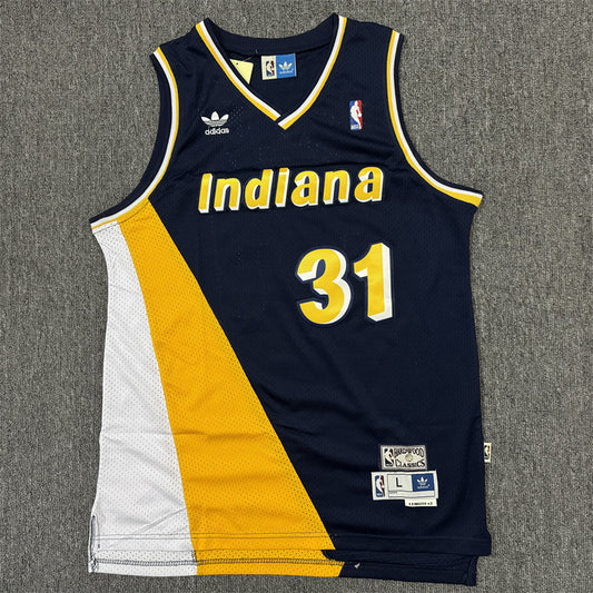 Men's Indiana Pacers Reggie Miller #31 Navy Replica Jersey1