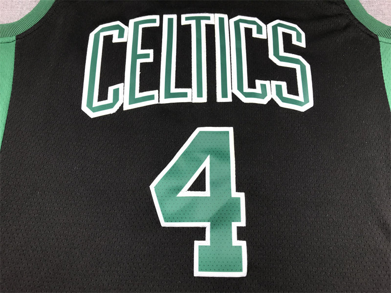 Men's Boston Celtics Jrue Holiday #4 Black Swingman Jersey1 - Statement Edition
