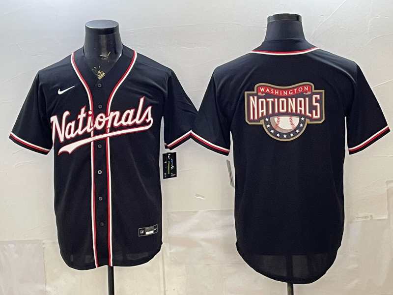 Men's Washington Nationals Fashion Limited Black Out Jersey