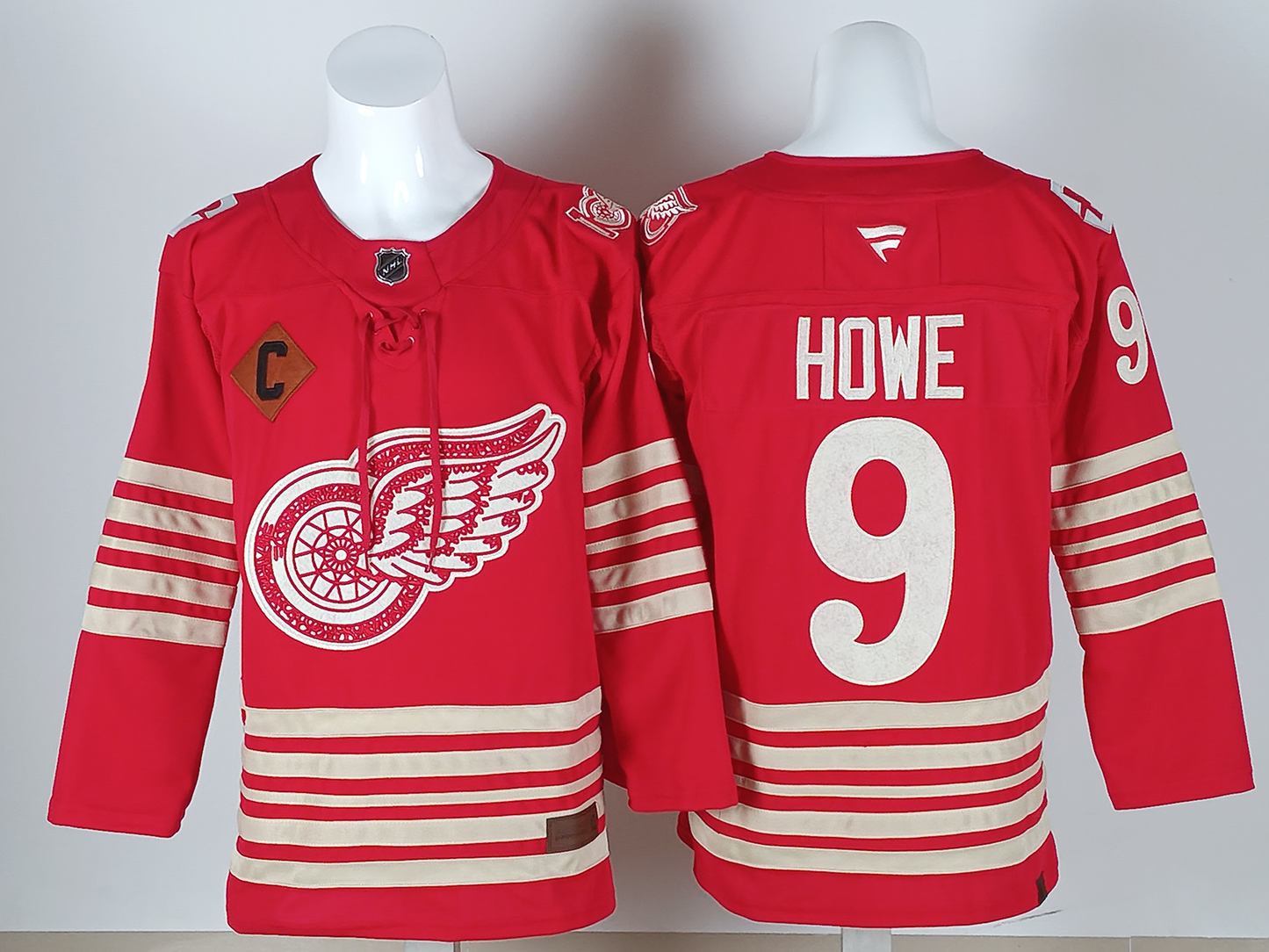 Men's Detroit Red Wings Gordie Howe #9 Red Breakaway Player Jersey