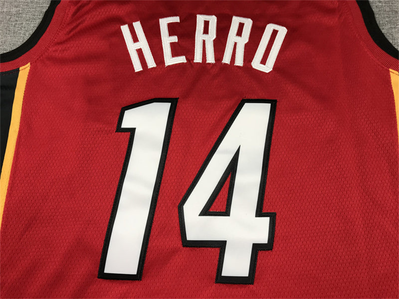 Men's Miami Heat Tyler Herro #14 Red 2022/23 Swingman Jersey1 - Statement Edition