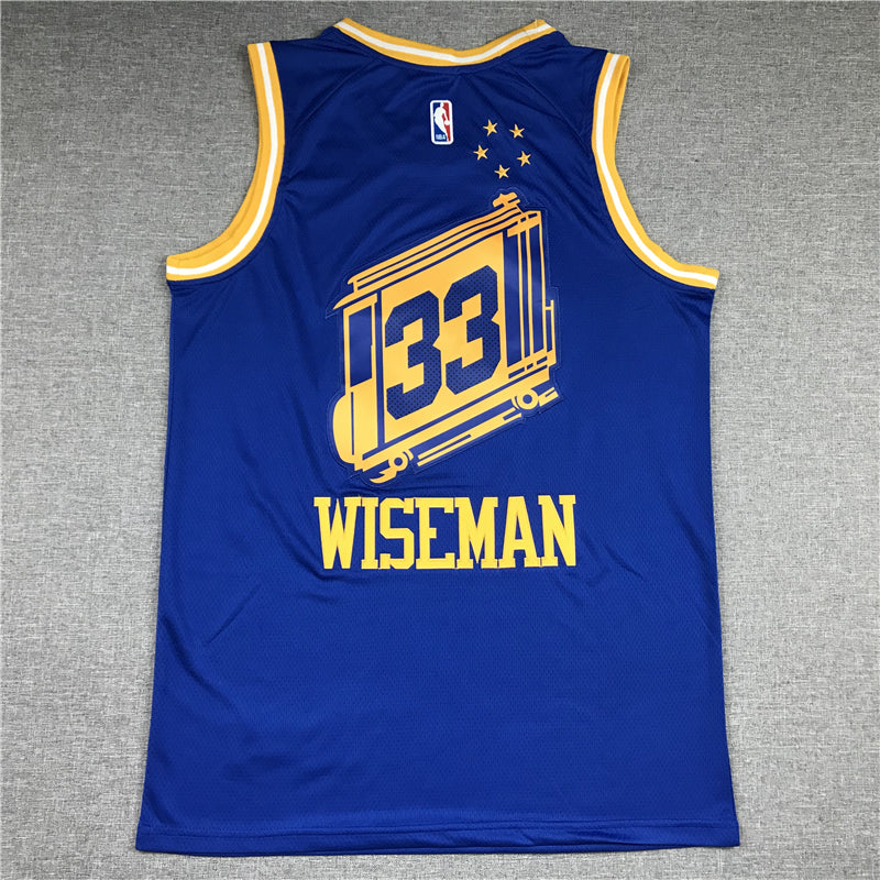 Men's Golden State Warriors James Wiseman #33 Blue Swingman Player Jersey1