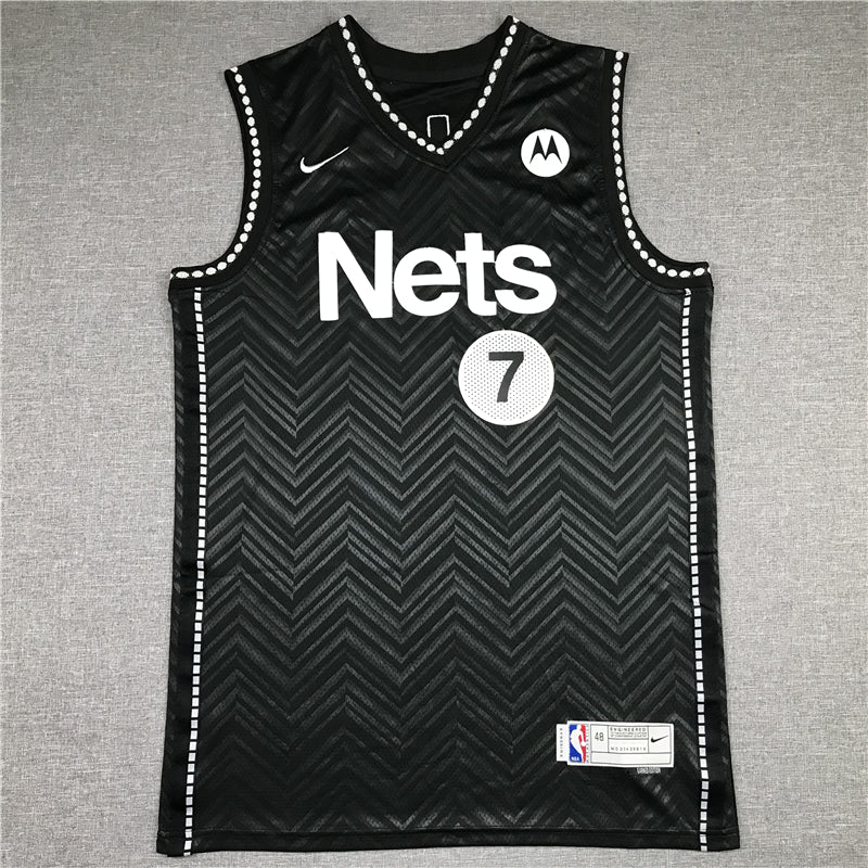 Men's Brooklyn Nets Kevin Durant #7 Black 2020/21 Swingman Player Jersey1