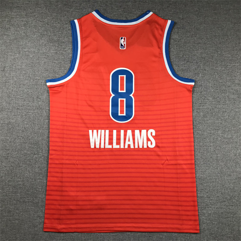 Men's Oklahoma City Thunder Jalen Williams #8 Orange 2022/23 Swingman Jersey1 - Statement Edition