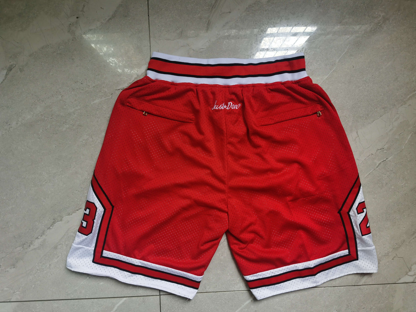 Men's Chicago Bulls No.23 Goat Stitched Red Basketball Shorts1 NEW