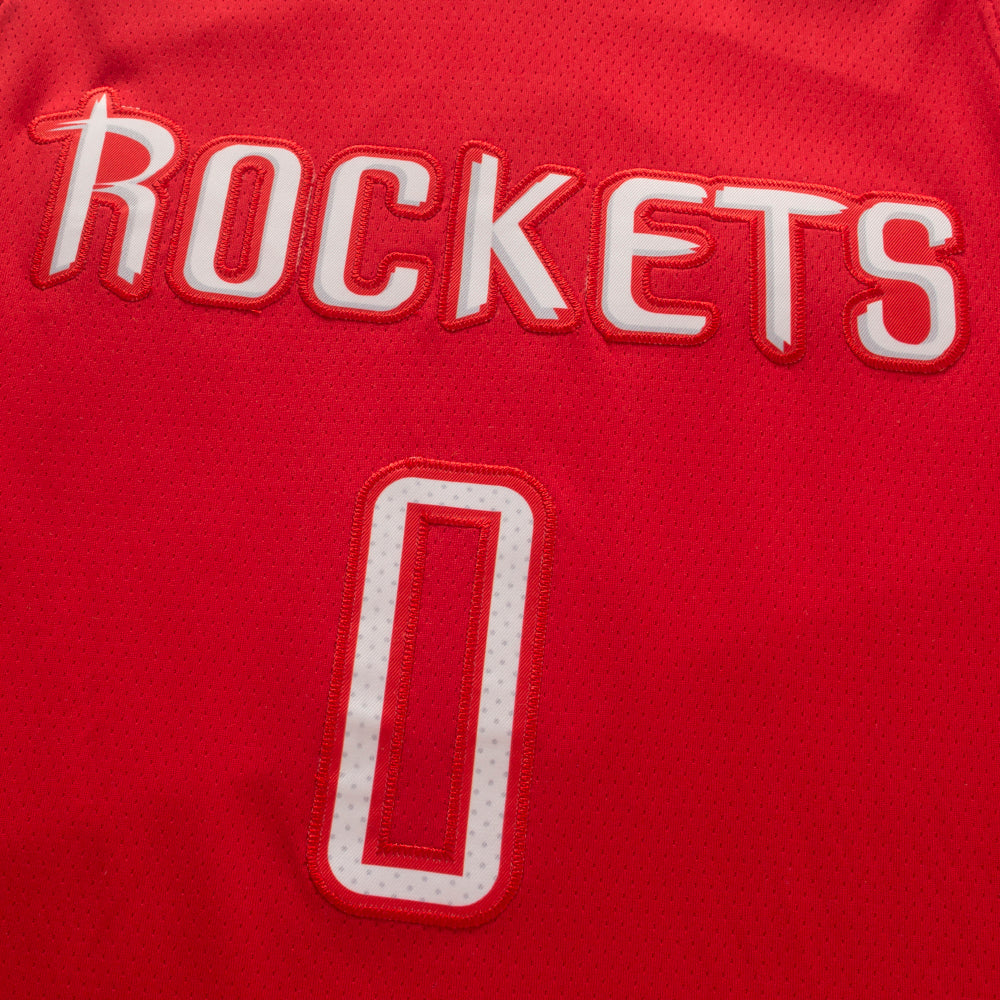 Men's Houston Rockets Russell Westbrook #0 Red Classics Swingman Jersey1