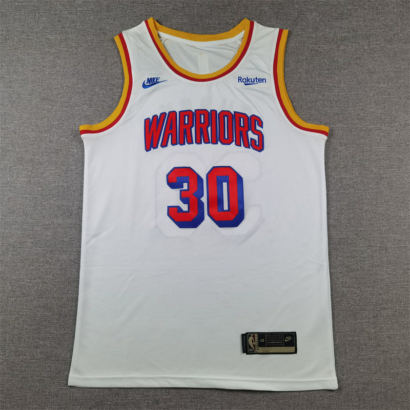 Men's Golden State Warriors Stephen Curry #30 White 2024/25 Game Jersey - Classic Edition