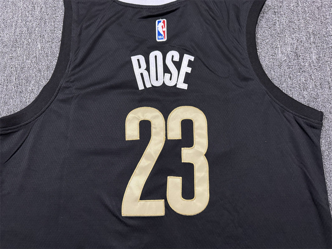Men's Memphis Grizzlies Derrick Rose #23 Black 2023/24 Swingman Jersey1 - City Edition
