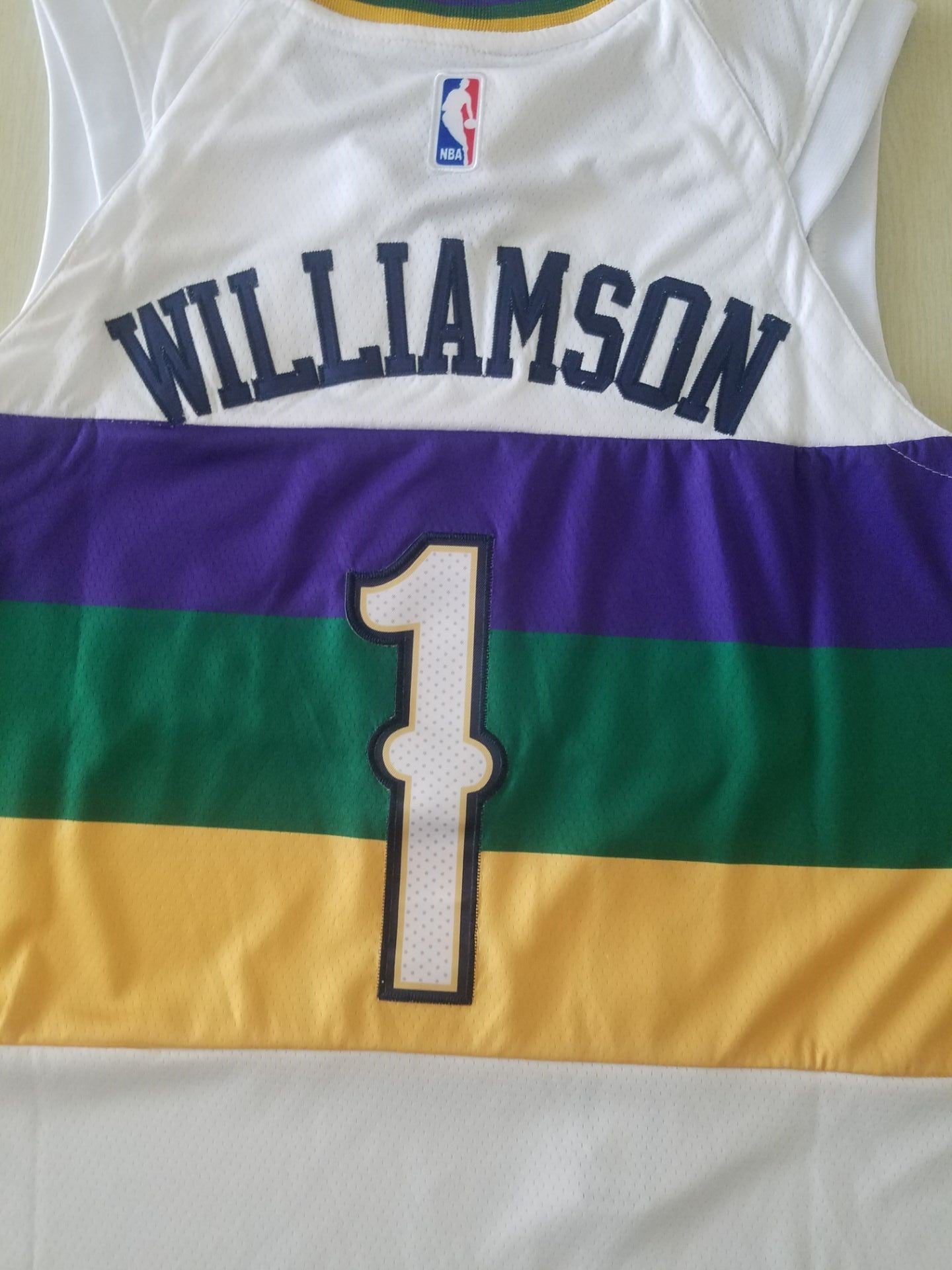 Men's New Orleans Pelicans Zion Williamson #1 NBA White Swingman Player Jersey1