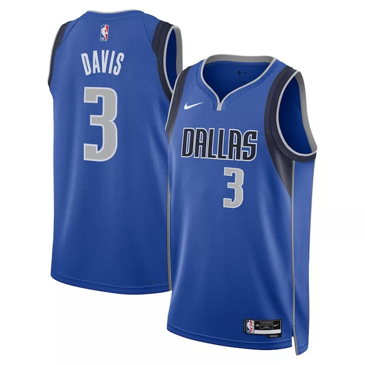 Men's Dallas Mavericks Anthony Davis #3 Blue Swingman Jersey1 - Icon Edition