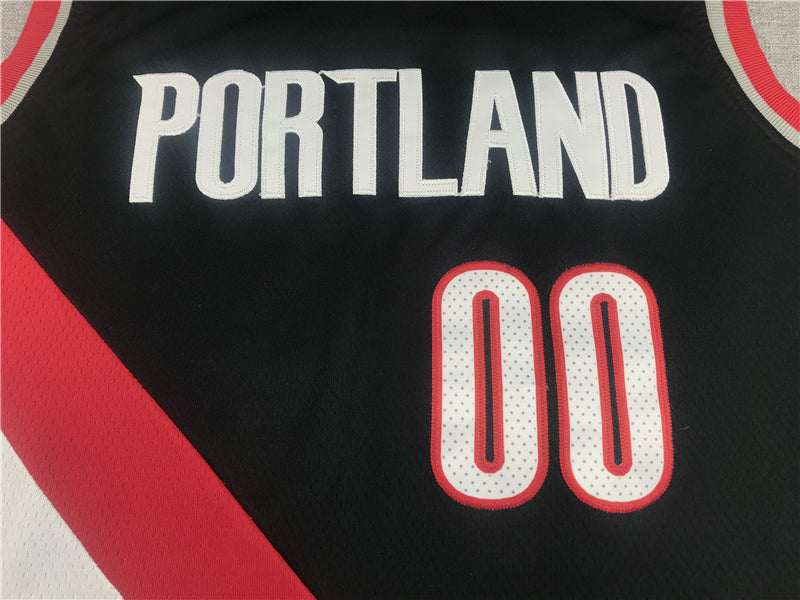 Men's Portland Trail Blazers Carmelo Anthony #00 Black Swingman Fashion Jersey1