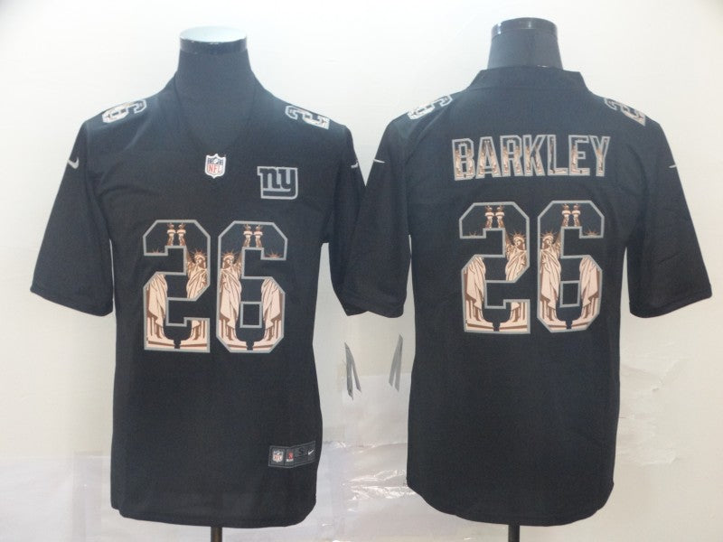 Men's New York Giants #26 Saquon Barkley Black Game Jersey1