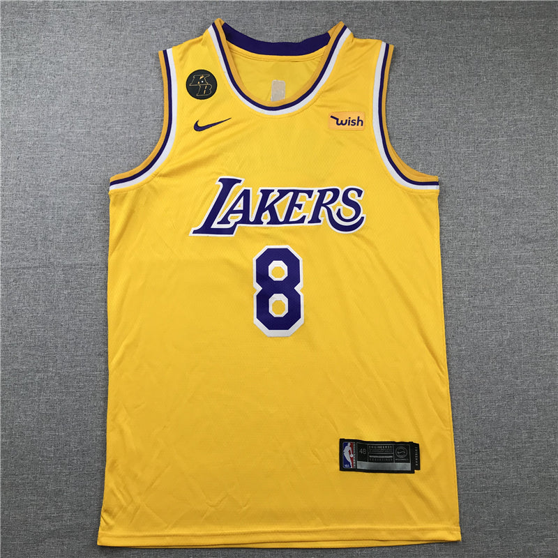 Men's Los Angeles Lakers Kobe Bryant #8 Yellow Swingman Player Jersey1