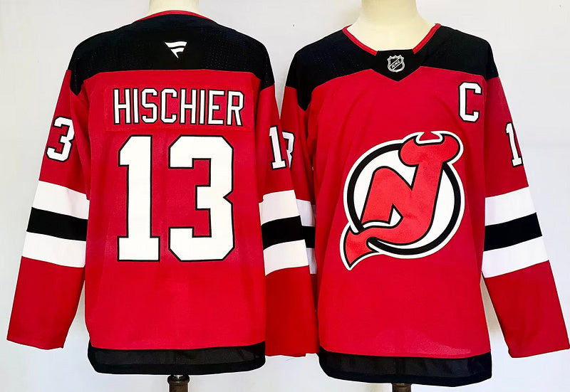 Nico Hischier #13 New Jersey Devils Red Home Breakaway Jersey - JerseysFreak