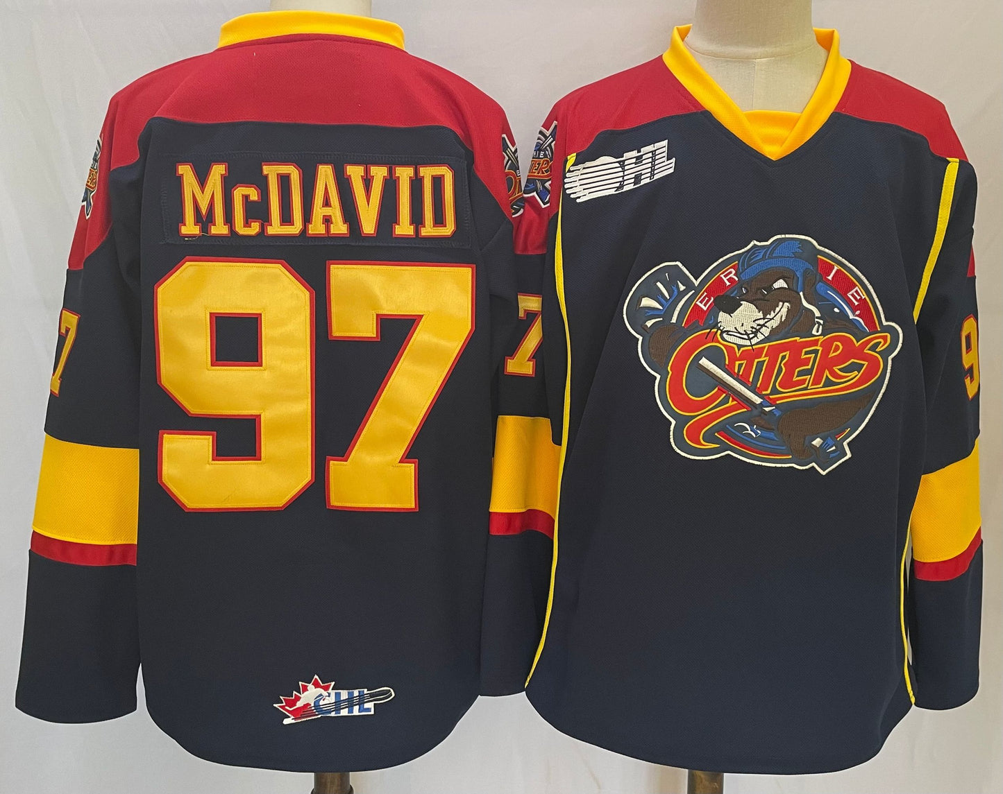 Men's Erie Otters Connor McDavid #97 Black Player Jersey