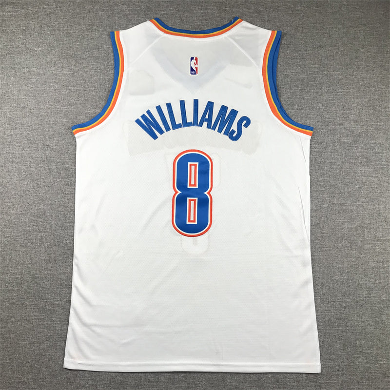 Men's Oklahoma City Thunder Jalen Williams #8 White Swingman Jersey1 - Association Edition