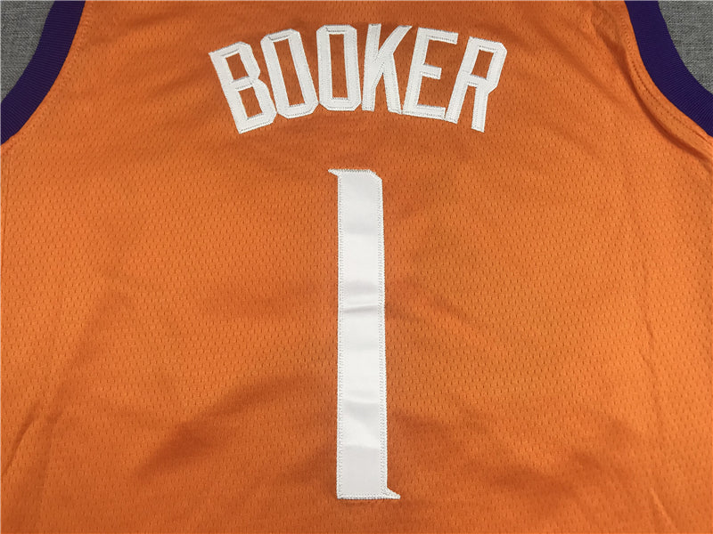 Men's Phoenix Suns Devin Booker Orange 2019/20 Fast Break Replica Player Jersey1